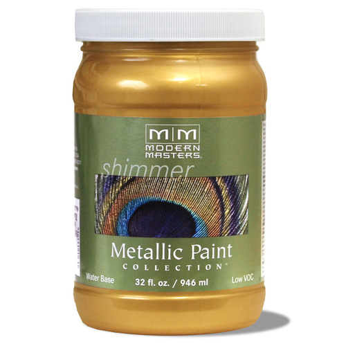 Metallic Paint Shimmer Satin Iridescent Gold Water-Based 6 oz Iridescent Gold