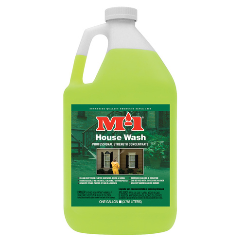 House Wash Cleaner, Liquid, Mild, Yellow, 1 gal, Bottle