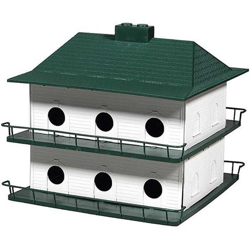 Heath PH-12 Plastic Purple Martin House Bird House - Model #PH-12 Green/White