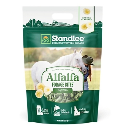 Standlee 1175-41011-0-0 Premium Western Forage Alfalfa Forage Bites, Banana Flavored, 5 Lb.