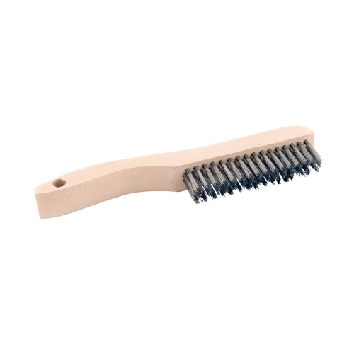 Scratch Brush, 0.014 in L Trim, Stainless Steel Bristle