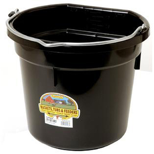 MILLER FLAT BACK 20 QUART PLASTIC BUCKET - BLACK