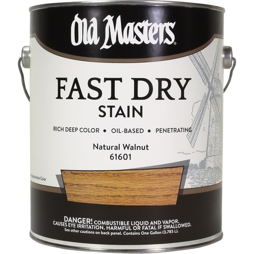 Old Masters 61601 Fast Dry Stain, Natural Walnut, Liquid, 1 gal