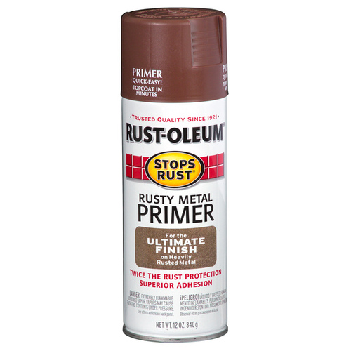 STOPS RUST Primer Spray, Rusty Metal, Flat/Matte, 12 oz