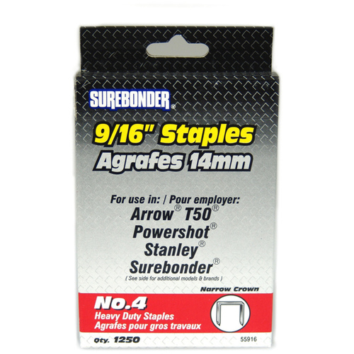 Surebonder Heavy Duty Staples No.4 - 9/16"