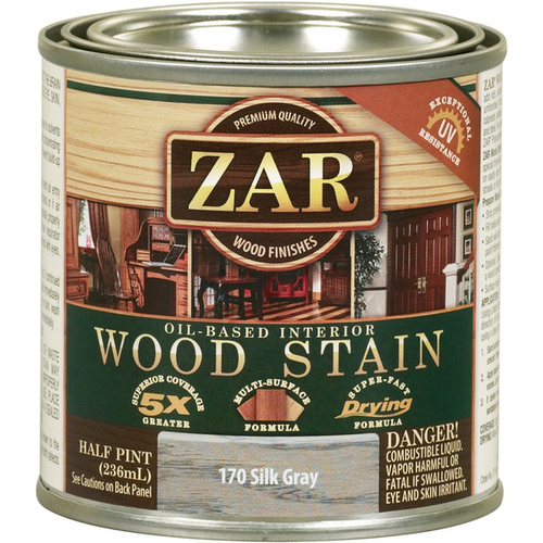 ZAR 17006 Interior Wood Stain, Silky Gray, 1/2 Pt.