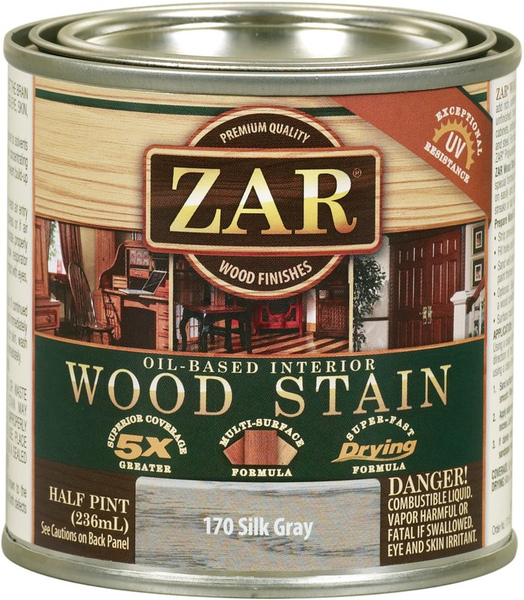 ZAR 17006 Interior Wood Stain, Silky Gray, 1/2 Pt.