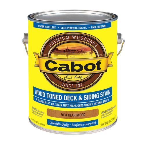 Cabot 140.0003004.007-XCP4 140.000.007 Deck and Siding Stain, Heartwood, Liquid, 1 gal - pack of 4