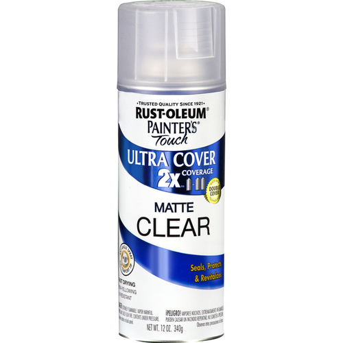 PAINTER'S Touch Clear Spray Paint, Matte, Clear, 12 oz, Aerosol Can