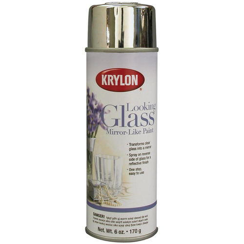 KRYLON K09033000 Looking Glass Spray Paint, Gloss, Silver, 6 oz, Aerosol Can