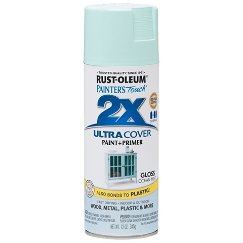 Rust-Oleum 283190 PAINTER'S Touch Gloss Spray Paint, Gloss, Ocean Mist, 12 oz, Aerosol Can