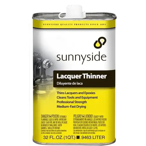 Lacquer Thinner, Liquid, Clear, 1 qt, Can