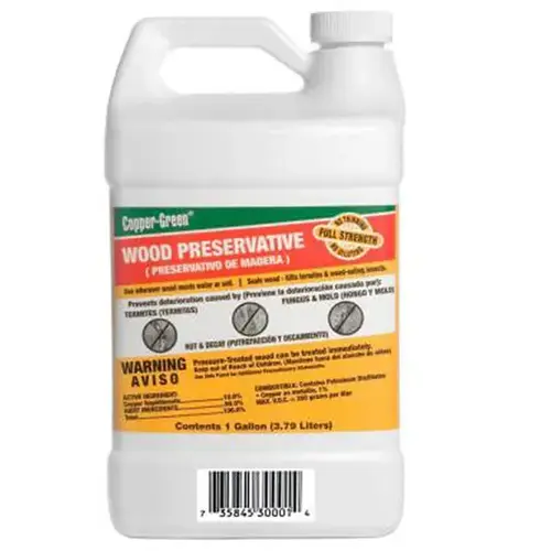 Wood Preservative Flat Green Oil-Based 1 gal Green - pack of 4