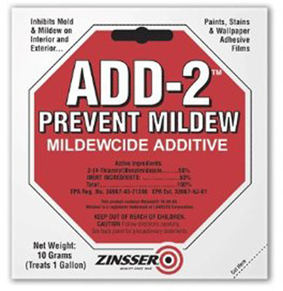 Zinsser 60511 Mildewcide Additive ADD-2"door and Outdoor 10 gm