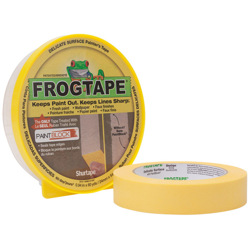 Painting Tape, 60 yd L, 0.94 in W, Yellow