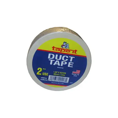 Tape-It White Cloth Duct Tape - 2" x 60 Yds