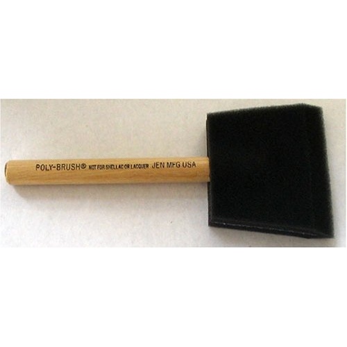 Jen 3IN POLY FOAM BRUSH Poly-Brush Paint Brush, 3 in W Brush, Wood Handle