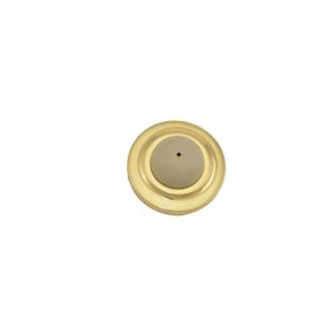 Convex Rubber Wall Stop Bright Brass Finish