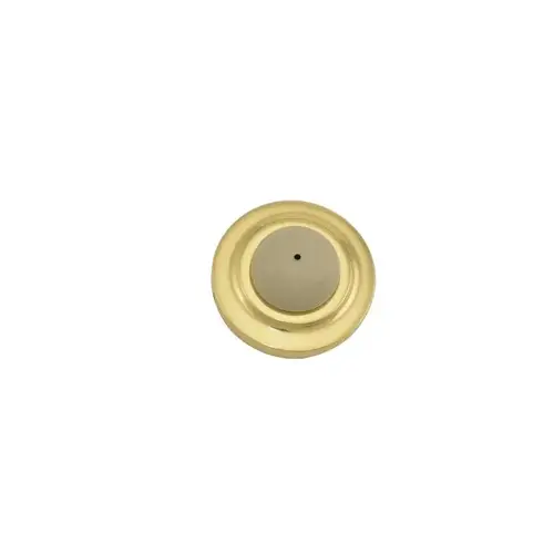 Convex Rubber Wall Stop Bright Brass Finish