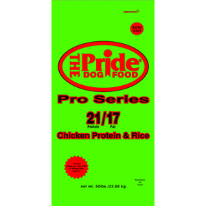 The Pride Dog Food Pro Series 21 17 Chicken Protein Rice 50 lbs