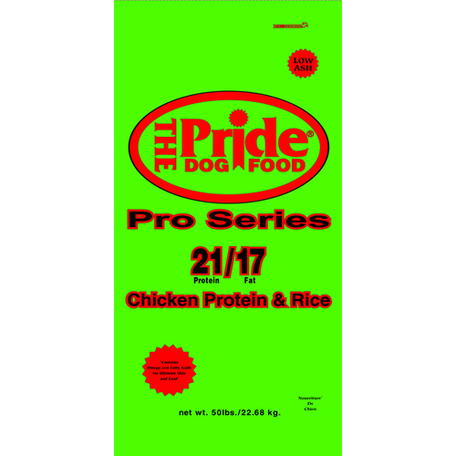 The Pride Pet Food PR2117 The Pride Dog Food - Pro Series 21/17 Chicken Protein & Rice 50-lbs