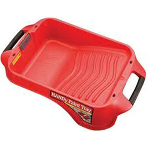 Paint Tray, 9 in W, 1 gal Capacity, Plastic, Red