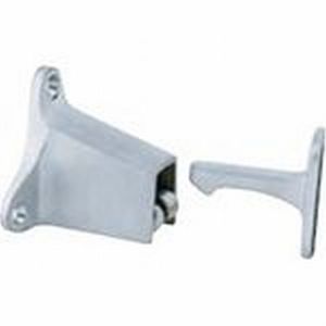 Automatic Wall Stop and Holder Aluminum Finish