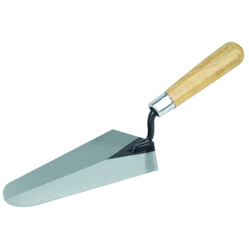 Gauging Trowel, 7 in L Blade, 3-3/8 in W Blade, Steel Blade, Hardwood Handle