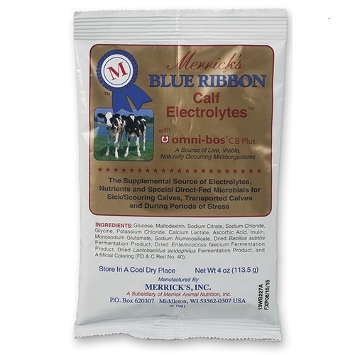 Vets Plus 022-32940030-POWDER Blue Ribbon Calf Electrolyte Pack 4-oz Powder