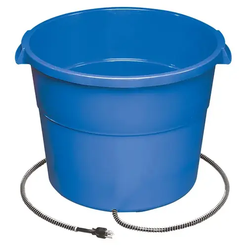 Heated Bucket 16 gal For Livestock Blue