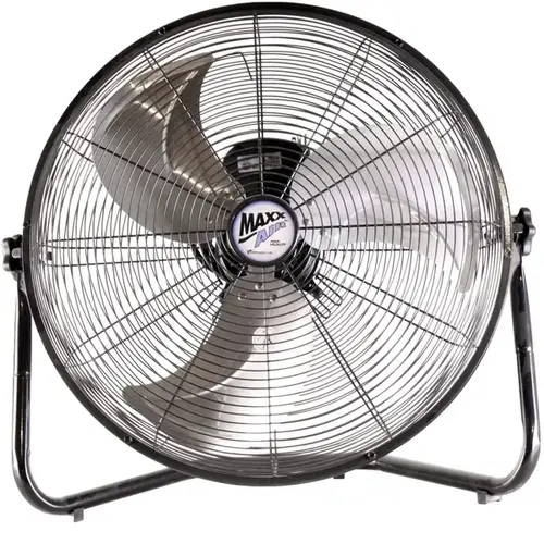 MaxxAir HVFF 20 High-Velocity Floor Fan, 120 V, 20 in Dia Blade, 3-Speed, 1500 to 2250 cfm Air, Black