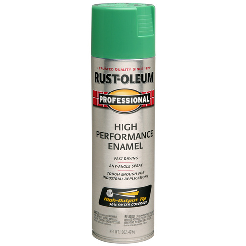 High Performance Enamel Spray Paint, Gloss, Safety Green, 15 oz, Aerosol Can