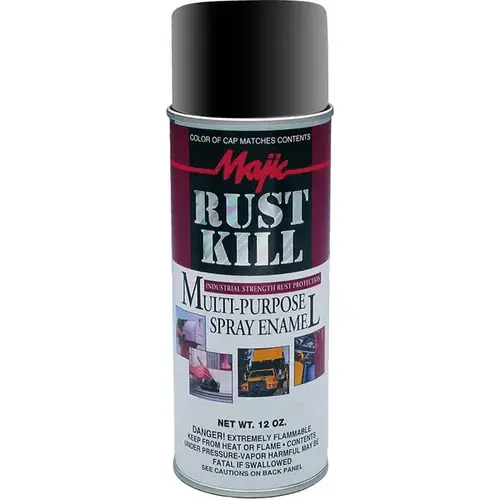 Rust Kill Multi-Purpose Spray Enamel - Matte Black