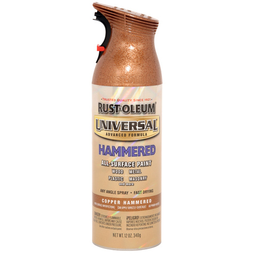 UNIVERSAL Spray Paint, Hammered, Copper, 12 oz, Aerosol Can