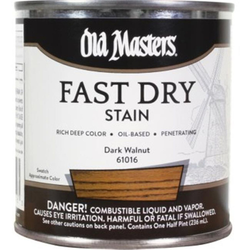 Old Masters 61016 Old Masters Fast Dry Stain - Dark Walnut - 1/2 Pint