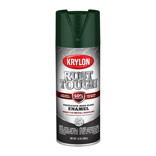 Rust-Preventative Enamel Paint, Gloss, Hunter Green, 12 oz, Can