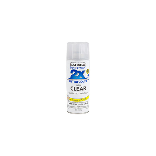 PAINTER'S Touch Clear Spray Paint, Satin, Clear, 12 oz, Aerosol Can - pack of 6