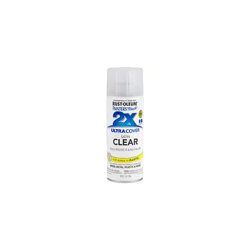 PAINTER'S Touch Clear Spray Paint, Satin, Clear, 12 oz, Aerosol Can