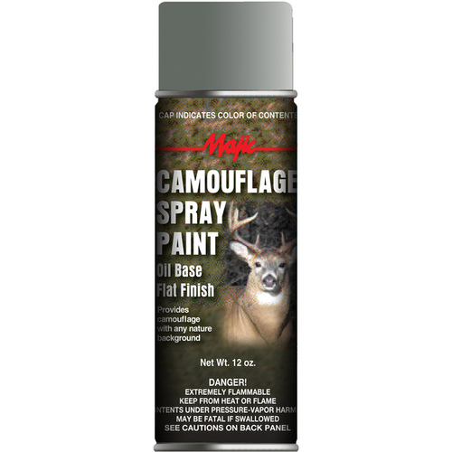 Majic Paints 8-20853-8 Camouflage Spray Paint, Flat, Bark Gray, 12 oz, Can