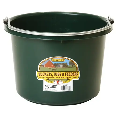 Pail 8-Quart Rubber Green