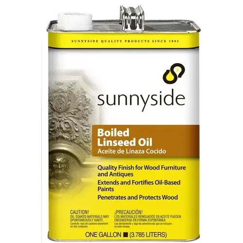 872G1 Boiled Linseed Oil, Clear Amber, Liquid, 1 gal, Can