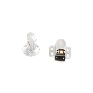 Solid Wall Stop and Holder with Drywall Mounting Aluminum Finish