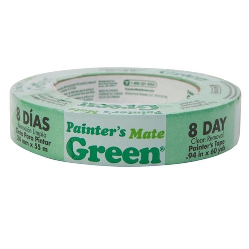 Masking Tape 0.94" W X 60 yd L Green Medium Strength Green