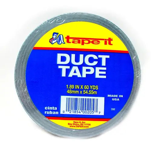 Tape-It, Inc D60-GRAY Tape-It Gray Cloth Duct Tape - 2" x 60 Yds