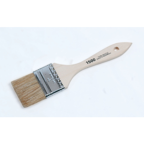 Linzer 1500-2 Paint Brush White Chinese Bristle 2" Flat & Natural Wood Handle