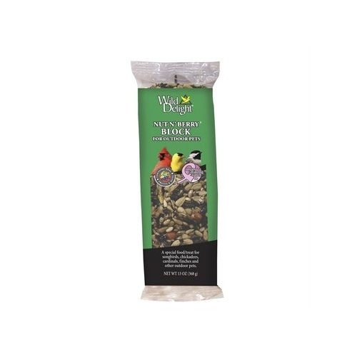 Wild Delight 388350 Bird Food Block Nut N Berry Block Assorted Species Sunflower Seeds 13 oz