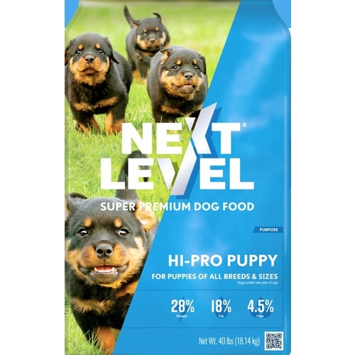 Next Level Pet Food 109PY40 Next Level Hi Pro Puppy 40 Pound Bag