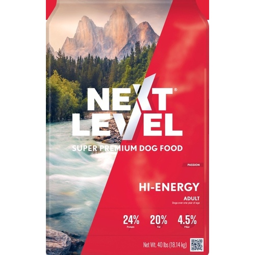 Next Level Pet Food 102HE40 Next Level High Energy 40 Pound Bag