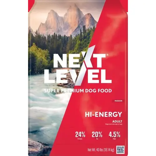 Next Level Pet Food 102HE40 Next Level High Energy 40 Pound Bag