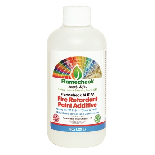 Flamecheck International LLC M-111PA Flamecheck Fire Retardant Paint Additive 8-oz